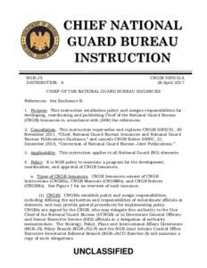 CHIEF NATIONAL GUARD BUREAU INSTRUCTION NGB-J5 DISTRIBUTION: A
