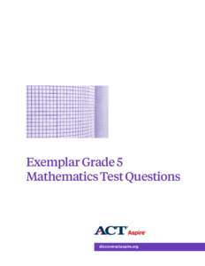 Exemplar Grade 5 Mathematics Test Questions