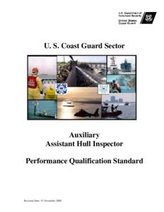 U. S. Coast Guard Sector  Auxiliary Assistant Hull Inspector Performance Qualification Standard