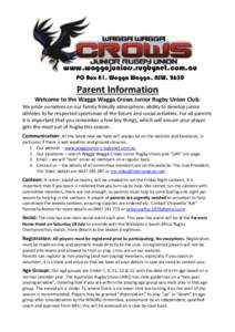 Parent Information Pack 2015