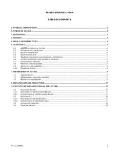 AGISEE STRATEGIC PLAN TABLE OF CONTENTS 1. OVERALL DESCRIPTION.............................................................................................................................................. 2 2. VISION OF 
