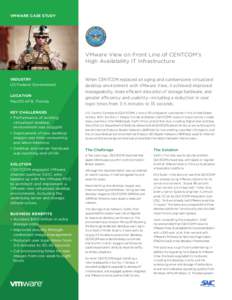 vmware case study  VMware View on Front Line of CENTCOM’s High Availability IT Infrastructure Industry US Federal Government