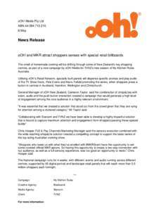 oOh! Media Pty Ltd ABN[removed] May News Release