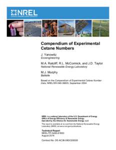 Compendium of Experimental Cetane Numbers