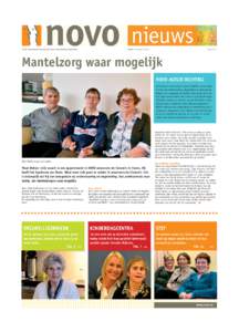 novo nieuws  NOVO ondersteunt mensen met een verstandelijke beperking Editie: Groningen, Haren