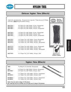 NYLON TIES Deluxe Nylon Ties (BlackC	 	 C