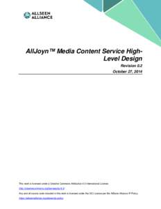 AllJoyn™ Media Content Service High-Level Design