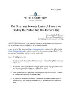 June 14, 2016        The Grommet Releases Research Results on 