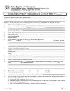 Premium Finance Form FIN166