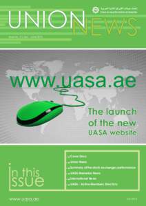 Issue no. (1) Jan. - June[removed]The launch of the new UASA website Cover Story