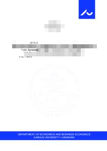 Palle Sørensen PhD Thesis Financial Frictions, Price Rigidities, and the Business Cycle