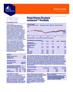 PowerShares Buyback AchieversTM Portfolio PKW As of December 31, 2011