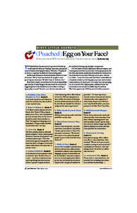 DIRTY LITTLE SECRETS  (Poached)Egg on Your Face? Does your firm Web site list associates’ bio and contact data? By Monica Bay he National Law Journal recently reported a disturbing trend: many law firms are “cloaking