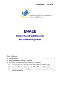 Microsoft Word - ENAEE Standards and Guidelines for Accreditation Agencies …