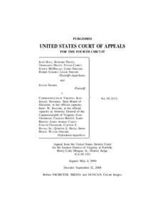PUBLISHED  UNITED STATES COURT OF APPEALS FOR THE FOURTH CIRCUIT JOAN HALL; RICHARD PRUITT; THOMASINA PRUITT; VIVIAN CURRY;