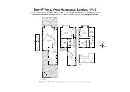 Sherriff Road, West Hampstead, London, NW6 Approximate Gross Internal Floor Area : 2690 sq ftsq m (Excluding Restricted Height Area / Void & Garden Store) Approximate Gross Internal Floor Area : 2954 sq ft / 274