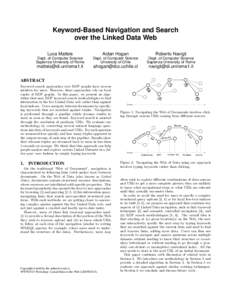 Keyword-Based Navigation and Search over the Linked Data Web Luca Matteis Aidan Hogan