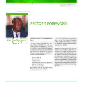 GIMPA ANNUAL REPORT 2014 |  1 RECTOR’S FOREWORD