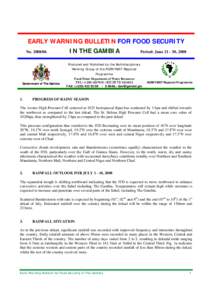 EARLY WARNING BULLETIN FOR FOOD SECURITY No[removed]IN THE GAMBIA  Period: June[removed], 2008