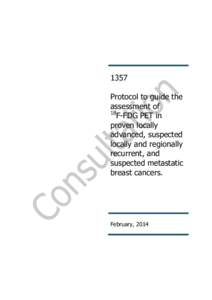 1357 Protocol to guide the assessment of 18 F-FDG PET in proven locally