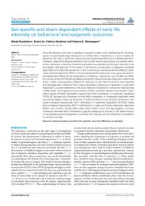 Sex-specific and strain-dependent effects of early life adversity on behavioral and epigenetic outcomes