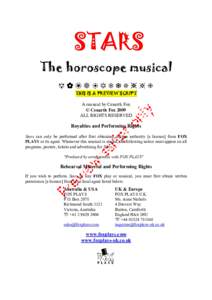 STARS The horoscope musical  
 THIS IS A PREVIEW SCRIPT A musical by Cenarth Fox