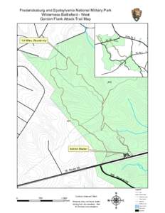Fredericksburg and Spotsylvania National Military Park Wilderness Battlefield - West Gordon Flank Attack Trail Map St ate R