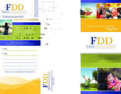 FDD  Foundation for Developmental Disabilities Looking forward with