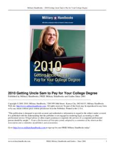Microsoft Word - 2010_Getting Uncle Sam to Pay for your College Degree_DONE