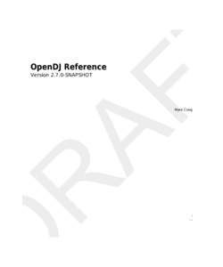OpenDJ Reference - VersionSNAPSHOT