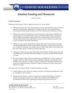 Microsoft Word - IS14F01 - Abortion Funding and Obamacare - v19