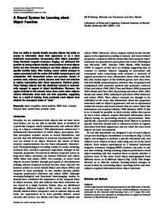 Cerebral Cortex March 2007;17:[removed]doi:[removed]cercor/bhj176 Advance Access publication March 31, 2006 A Neural System for Learning about Object Function