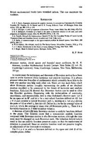 BOOK REVIEWS  645 British mathematical books have wretched indices. This one maintains the tradition.