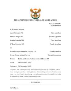 THE SUPREME COURT OF APPEAL OF SOUTH AFRICA Case no[removed]REPORTABLE In the matter between Menzi Simelane NO
