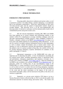 HKSARGDBCP – Chapter 5  CHAPTER 5 PUBLIC INFORMATION EMERGENCY PREPAREDNESS