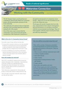 Waterview Connection factsheet - Working with the Community.
