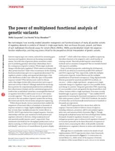 PERSPECTIVE  10 years of Nature Protocols The power of multiplexed functional analysis of genetic variants