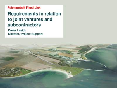 Fehmarnbelt Fixed Link  Requirements in relation to joint ventures and subcontractors Derek Levick