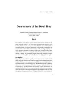 Bus transport / Transportation planning / Public transport / Terminal dwell time / Street furniture / Bus stop / Low-floor bus / TriMet / Dwell time