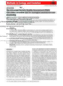 Methods in Ecology and Evolutiondoi: 210XAPPLICATION