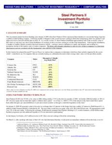 Microsoft Word - Catalyst Investment Research - Steel Portfolio Analysis 21 July 2009 Final.doc