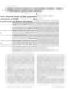 51  J Physiolpp 51–73 Single-channel study of the spasmodic mutation α1A52S in recombinant rat glycine receptors