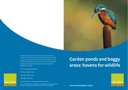 Natural England works for people, places and nature to conserve and enhance biodiversity, landscapes and wildlife in rural, urban, coastal and marine areas. We conserve and enhance the natural environment for its intrins