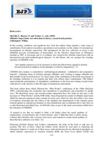European Journal of Probation University of Bucharest www.ejprob.ro Vol. 3, No.1, 2011, pp 118 – 120 ISSN: 2006 – 2203