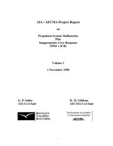 AIA / AECMA Project Report on Propulsion System Malfunction Plus Inappropriate Crew Response (PSM + ICR)