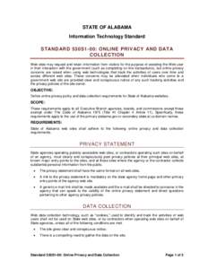 Standard 530S1 Online Privacy and Data Collection