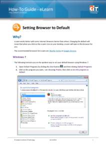 eLearn Guides - Setting Browser to Default