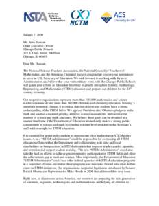 Microsoft Word - Letter - NSTA NCTM ACS Letter to Arne Duncan - Final.doc