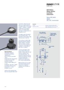 NOVOHALL Rotary Sensor touchless transmissiv Series RFC4800 digital