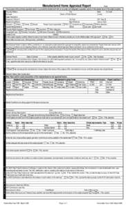 Manufactured Home Appraisal Report  S U B J